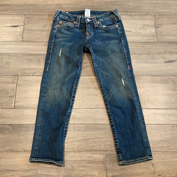 True Religion Lizzy Crop Jeans Size27 - Picture 2 of 8